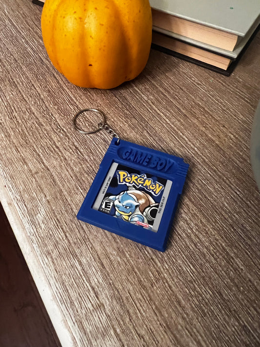 Keychain Pokemon Blue Gameboy Cartridge